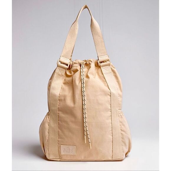 BEIS Handbags - NWT Gorgeous BEIS Tan /Beige Nylon Sport Tote 2 Ways Tote bag & Backpack